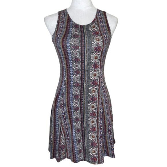 one clothing Dresses & Skirts - One Clothing Women's Sleeveless Mini Dress Multicolor Floral Paisley Sz Large
